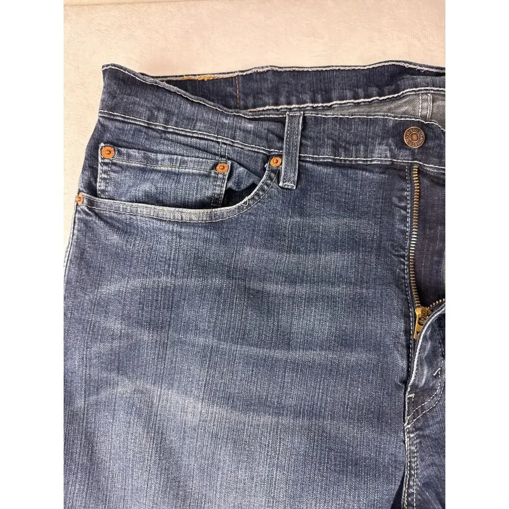 Levi's 559 Relaxed Straight Jeans Mens 40x30 Blue Dark Wash Stretch Denim